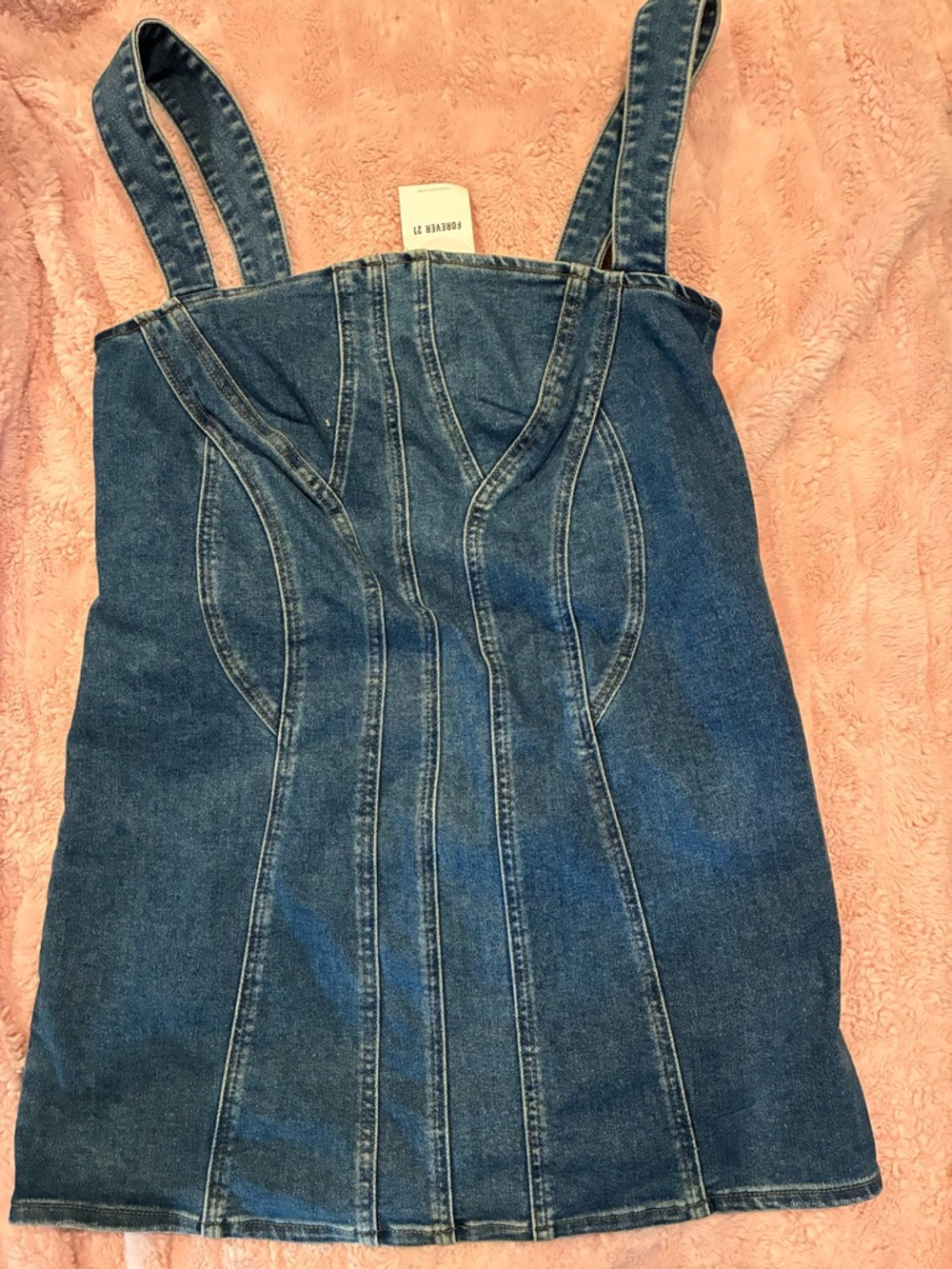 Forever 21 Dark Blue Denim Mini Dress